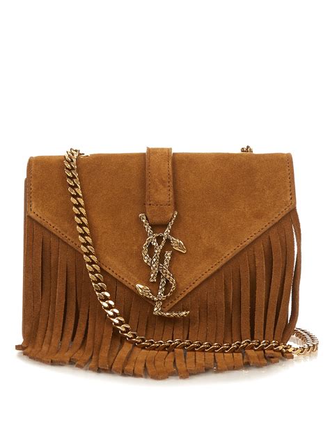 ysl brown suede fringe bag|brown thomas YSL Bags.